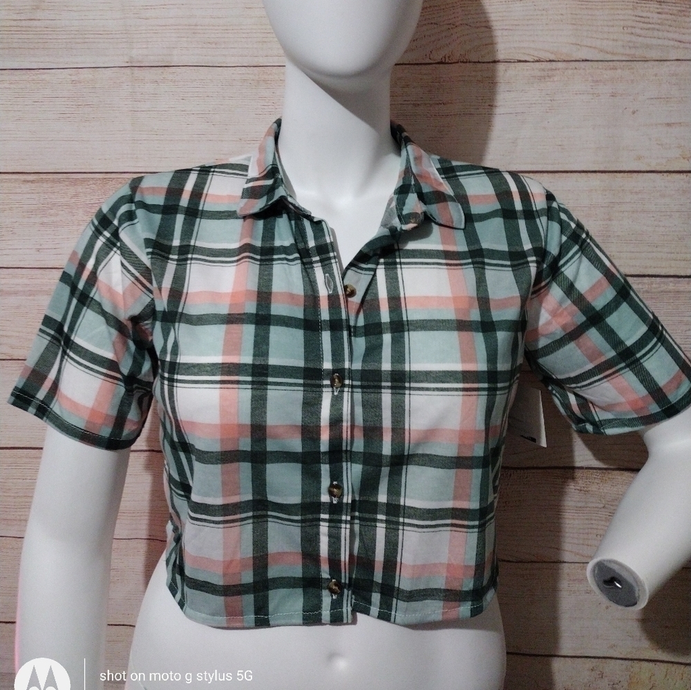 PASSPORT Seafoam Blue Crop Top Women's L‎